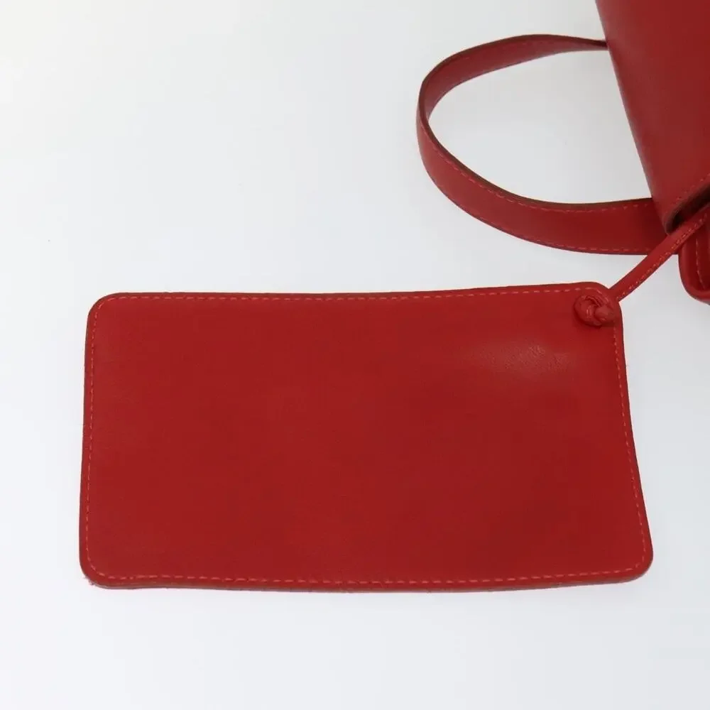 Loewe Leather Backpack Red